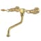 Kingston Brass Double-Handle Wall Mount Bathroom Faucet, Brushed Brass KS1217TAL - alternate 1