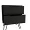 Homeroots 22" Black Wood Two Drawer Nightstand 543658 - alternate 11