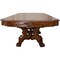 Homeroots 46" Dark Brown Free Form Solid Wood Double Pedestal Base Dining Table 347002 - alternate 1