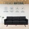 Leisuremod Chester Modern Leather Sofa with Birch Wood Base, Black CS83BL-L - alternate 9