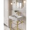 Kingston Brass 20" Ceramic Console Sink with Brass Legs and Shelf, 1-Hole, White/Matte Black KVPBH2018W10 - alternate 3