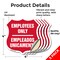 Signmission Bilingual Employees Only Shield Sign Emp, 4 inch X 4 inch, Vinyl Decal, 5PK SHI-D-5PACK-4-364 - alternate 5