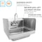 Amgood Stainless Steel Wall Mount Hand Sink with Sidesplash 12 in. x 12 in. SINK WHS-1212-5D-SS-Z - alternate 6