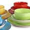 Elama Mason 12 Piece Double Bowl Stoneware Dinnerware Set in Assorted Colors ELM-MASON - alternate 6
