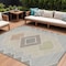 Homeroots 9' X 12' Pewter Copper And Silver Geometric Washable Indoor Outdoor Area Rug 631925 - alternate 1