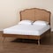 Baxton Studio Aithan Mid-Century Walnut Brown Wood and Rattan King Size Platform Bed 247-12667-9409-ZORO - alternate 10