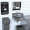 Amgood Stainless Steel Wall Mounted Hand Sink 17 in. x 15 in. with Right Side Splash and Gooseneck Faucet SINK HS-17SS-R-Z - alternate 9