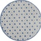Homeroots 5' Blue And Gray Round Geometric Indoor Outdoor Area Rug 546851 - alternate 8