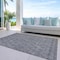 Homeroots 8' X 10' Gray Silver And Charcoal Floral Washable Indoor Outdoor Area Rug 582275 - alternate 9