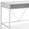 Homeroots 43" White and Gray Writing Desk With Two Drawers 543783 - alternate 7