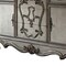 Homeroots 70" Platinum Carved Scrollwork Wood And Polyresin Five Drawer Triple Dresser 490476 - alternate 5