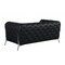 Homeroots 69in Black And Silver Italian Leather Loveseat 477571 - alternate 7