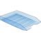 Acrimet Stackable Letter Tray Front Load Letter Size Document Organizer Plastic Clear Blue 1 Unit 211.2 - alternate 1