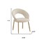 Homeroots White and Gold Velvet and Metal Curved Back Dining Side Chair 719658 - alternate 5