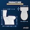 Anzzi Rev 12in 2pc 1.28 GPF Siphon Round Ceramic Toilet, White Electric Bidet Seat, ADA height Included TL-AZ071-EB106U - alternate 10