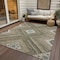 Homeroots 10' X 14' Beige Gray And Ivory Tribal Washable Indoor Outdoor Area Rug 598093 - alternate 8
