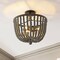 Jonathan Y Drift Wood Bead 16" 3-Light Bohemian Farmhouse Iron LED Semi Flush Mount, Oil Rubbed Bronze/Grey JYL9902A - alternate 12