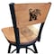 Holland Bar Stool Co 25" Blk Wrinkle Memphis Swivel Bar Stool, Laser Engraved Back L03825BWMedMplAMemphsMedMpl - alternate 1