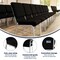 Flash Furniture Black Fabric Church Chair, PK4 4-XU-CH-60096-BK-SV-GG - alternate 10