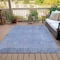 Homeroots 8' X 10' Blue And Ivory Abstract Washable Indoor Outdoor Area Rug 631062 - alternate 6