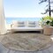 Homeroots 8' Brown And Taupe Round Aztec Washable Indoor Outdoor Area Rug 615544 - alternate 6