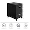 Space Solutions 14.25 in W 2 Drawer Mobile Vertical File Cabinet W/ Accessory Drawer, Black 25707 - alternate 15