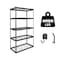 Shuntong Atlas 5-Tier 36 in.W x 18 in.D x 72 in.H Heavy Duty Storage Shelving Load 4000 Lbs, Wire Deck, Dark Grey B-ATLAS361872-5D800 - alternate 1