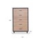 Homeroots 31" Oak Wood Five Drawer Dresser 286658 - alternate 4