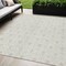 Homeroots 5' X 8' Ivory And Beige Geometric Washable Indoor Outdoor Area Rug 595746 - alternate 1