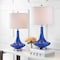 Jonathan Y Cecile 25.5" Glass Teardrop LED Table Lamp, Cobalt/Chrome, 2PK JYL1081D-SET2 - alternate 9