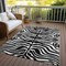Homeroots 10' X 14' Black And Ivory Animal Print Washable Indoor Outdoor Area Rug 600593 - alternate 8
