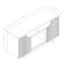 Homeroots 66" White Ribbed Wood Electric Storage Cabinet Fireplace With LED And Speaker 643643 - alternate 9