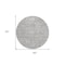 Homeroots 8' Gray And Silver Round Damask Washable Indoor Outdoor Area Rug 603505 - alternate 7