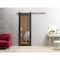 Sartodoors Sturdy Barn Door Clear Tempered Glass, Lucia 2266 Matte Black and Aluminum Strips, 6.6FT Black Rai LUCIA2266BD-B-BLK-32 x 84 - alternate 7