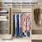 Serenelife Skirt and Pant Hanger with Adjustable Non-Slip Steel Clips, Premium Wooden, 360 degrees, 30PK SLWPHBR30 - alternate 4