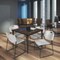Regency Square Kahlo Breakroom Table W/ 4 Zeng Stack Chairs, 48 in W, 48 in L, Neo Walnut TPL4848NWBK44GY - alternate 6