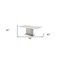 Homeroots 79" Gray White and Silver Marble and Stainless Steel Pedestal Base Dining Table 555154 - alternate 4