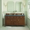 James Martin Vanities Lorelai 60in Double Vanity, Mid-Century Walnut w/ 3 CM Parisien Bleu Silestone Top 424-V60D-WLT-FPBL - alternate 9