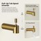 Kibi Circular Wall Mounted 1/2 in Slip-On Tub Spout with Diverter, Brushed Brass TS102BB - alternate 5