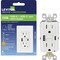 Leviton SmartlockPro White 2-Port USB Charging Outlet W/ 5-15R Self-Test GFCI In-Wall Charger Duplex Outlet R02-GUAC1-0BW - alternate 1
