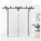 Sartodoors Slab Barn Door Panel, Planum 0016 White Silk and Aluminum Strips, Sturdy Finished Doors, Pocket Clo PLANUM0016S-WS-42 - alternate 1