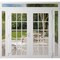 Vdomdoors Front Exterior Prehung Metal-Plastic Double Doors Clear Glass / MANUX 8151 White Silk / Office Comm MANUX8151DEXD-WS-W12+72+12xH80+16-RH-I - alternate 1