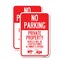Signmission No Parking - Private Property Vehicles Will Be Ticketed, 18'' X 24'', Heavy Gauge Aluminum, 2PK A-1824-2PACK-23798 - alternate 1