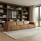 Homeroots 122" Brown Leather Modular Wood Sofa 641008 - alternate 8