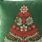 Homeroots 18" Green And Red Floral Velvet Cotton Christmas Tree Throw Pillow 719258 - alternate 6
