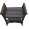 Homeroots Rectangular Teak Shower Bench With Shelf And Handles In Brown Finish 376673 - alternate 6
