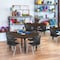 Regency Round Kee Adjustable Classroom Table W/ 4 Andy Stack Chairs, 48 in W, 48 in L, Neo Walnut TB48RNDNWAPBK45BK - alternate 5