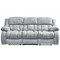 Homeroots 88" Light Gray Upholstered Reclining USB Sofa With Toss Pillow 559210 - alternate 1