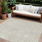 Homeroots 10' X 14' Beige And Ivory Geometric Washable Indoor Outdoor Area Rug 595054 - alternate 1