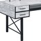 Homeroots 59" Antiqued White and Black Computer Desk With Five Drawers 491441 - alternate 6